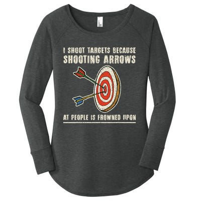 Archery Archer Funny Bowman Bow Archer Women's Perfect Tri Tunic Long Sleeve Shirt