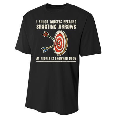 Archery Archer Funny Bowman Bow Archer Performance Sprint T-Shirt