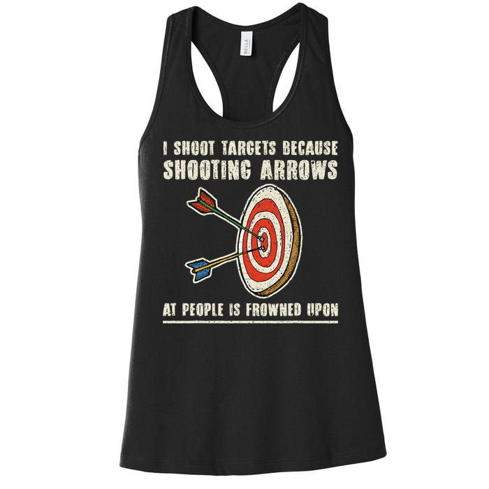 Archery Archer Funny Bowman Bow Archer Women's Racerback Tank