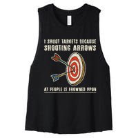 Archery Archer Funny Bowman Bow Archer Women's Racerback Cropped Tank