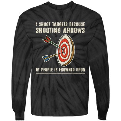 Archery Archer Funny Bowman Bow Archer Tie-Dye Long Sleeve Shirt