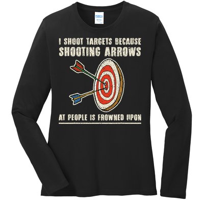 Archery Archer Funny Bowman Bow Archer Ladies Long Sleeve Shirt