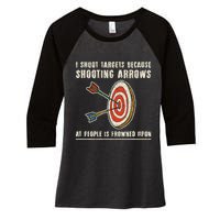 Archery Archer Funny Bowman Bow Archer Women's Tri-Blend 3/4-Sleeve Raglan Shirt