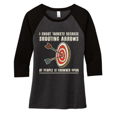 Archery Archer Funny Bowman Bow Archer Women's Tri-Blend 3/4-Sleeve Raglan Shirt