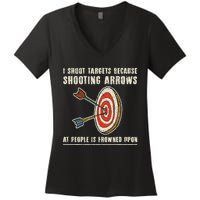 Archery Archer Funny Bowman Bow Archer Women's V-Neck T-Shirt