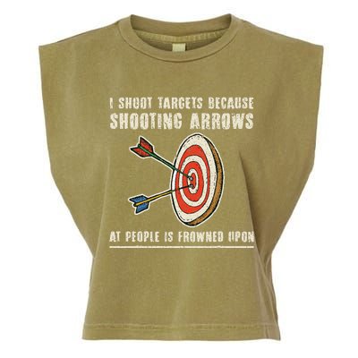 Archery Archer Funny Bowman Bow Archer Garment-Dyed Women's Muscle Tee