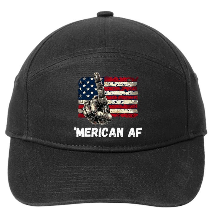 American’Merican Af Flag 4th Of July Patriotic Gift 7-Panel Snapback Hat