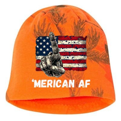 American’Merican Af Flag 4th Of July Patriotic Gift Kati - Camo Knit Beanie