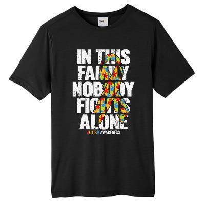 Autism Awareness Family Support Mom Autism Awareness Tall Fusion ChromaSoft Performance T-Shirt