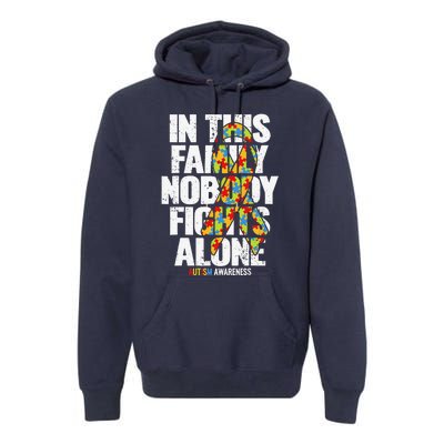 Autism Awareness Family Support Mom Autism Awareness Premium Hoodie