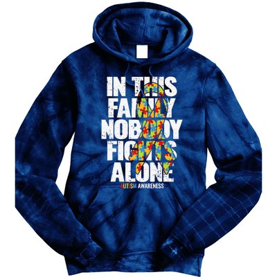 Autism Awareness Family Support Mom Autism Awareness Tie Dye Hoodie