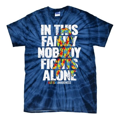 Autism Awareness Family Support Mom Autism Awareness Tie-Dye T-Shirt