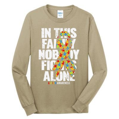 Autism Awareness Family Support Mom Autism Awareness Tall Long Sleeve T-Shirt