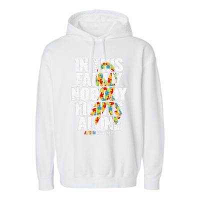 Autism Awareness Family Support Mom Autism Awareness Garment-Dyed Fleece Hoodie