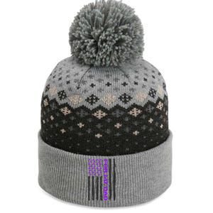 Alzheimer's Awareness For My Dad Support Flag The Baniff Cuffed Pom Beanie