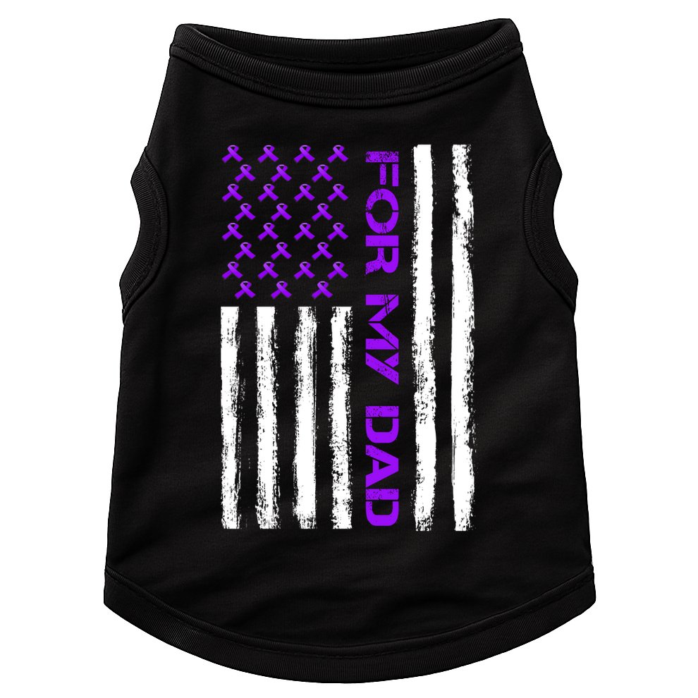 Alzheimer's Awareness For My Dad Support Flag Doggie Tank