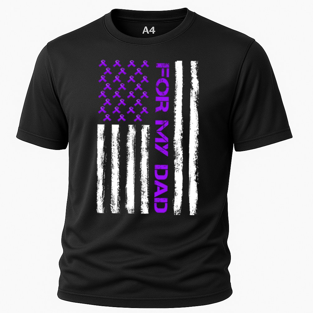 Alzheimer's Awareness For My Dad Support Flag Performance Shirt