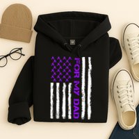 Alzheimer's Awareness For My Dad Support Flag Hoodie