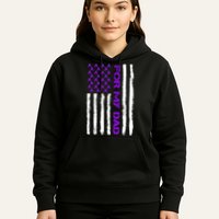 Alzheimer's Awareness For My Dad Support Flag Hoodie