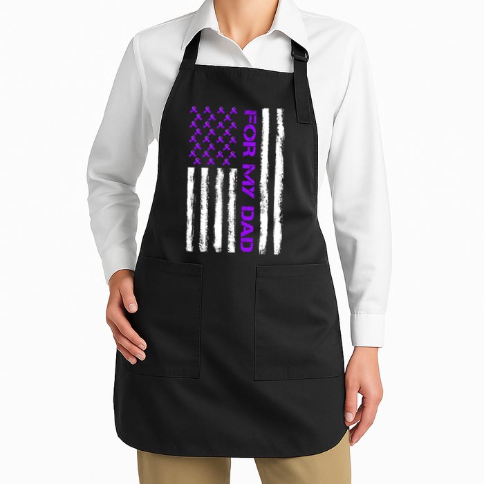 Alzheimer's Awareness For My Dad Support Flag Apron