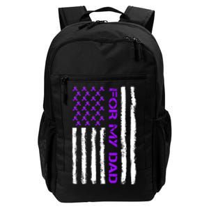 Alzheimer's Awareness For My Dad Support Flag Daily Commute Backpack