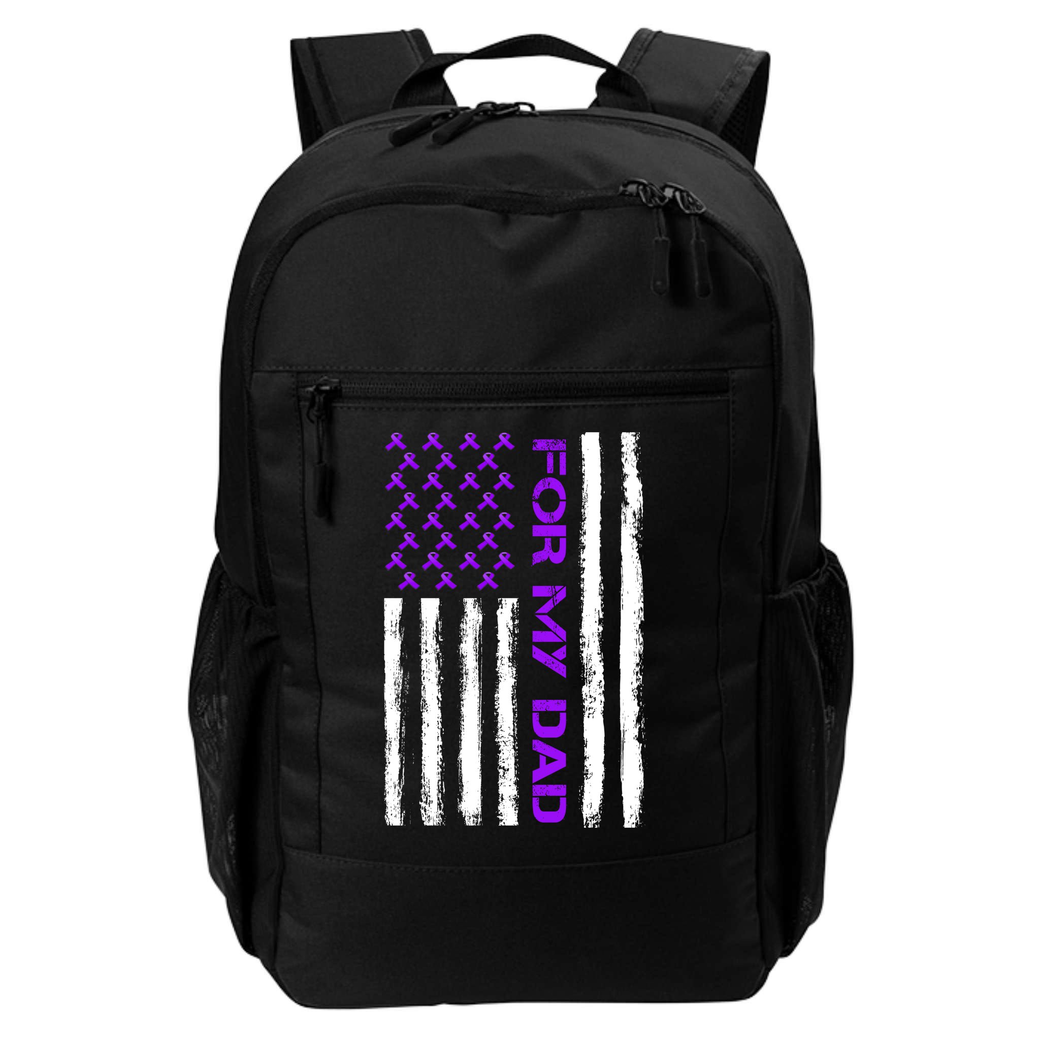 Alzheimer's Awareness For My Dad Support Flag Backpack