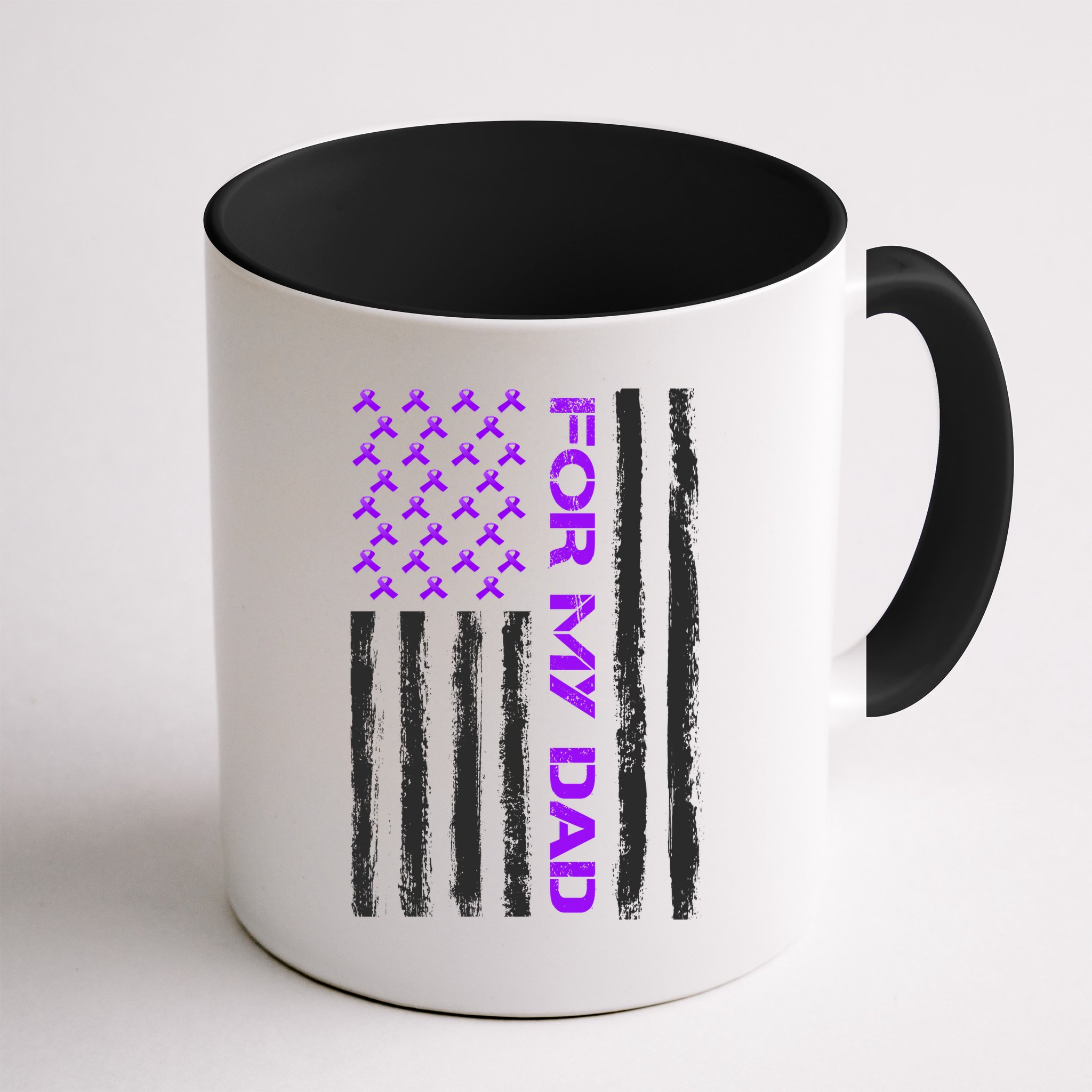 Alzheimer's Awareness For My Dad Support Flag Mug