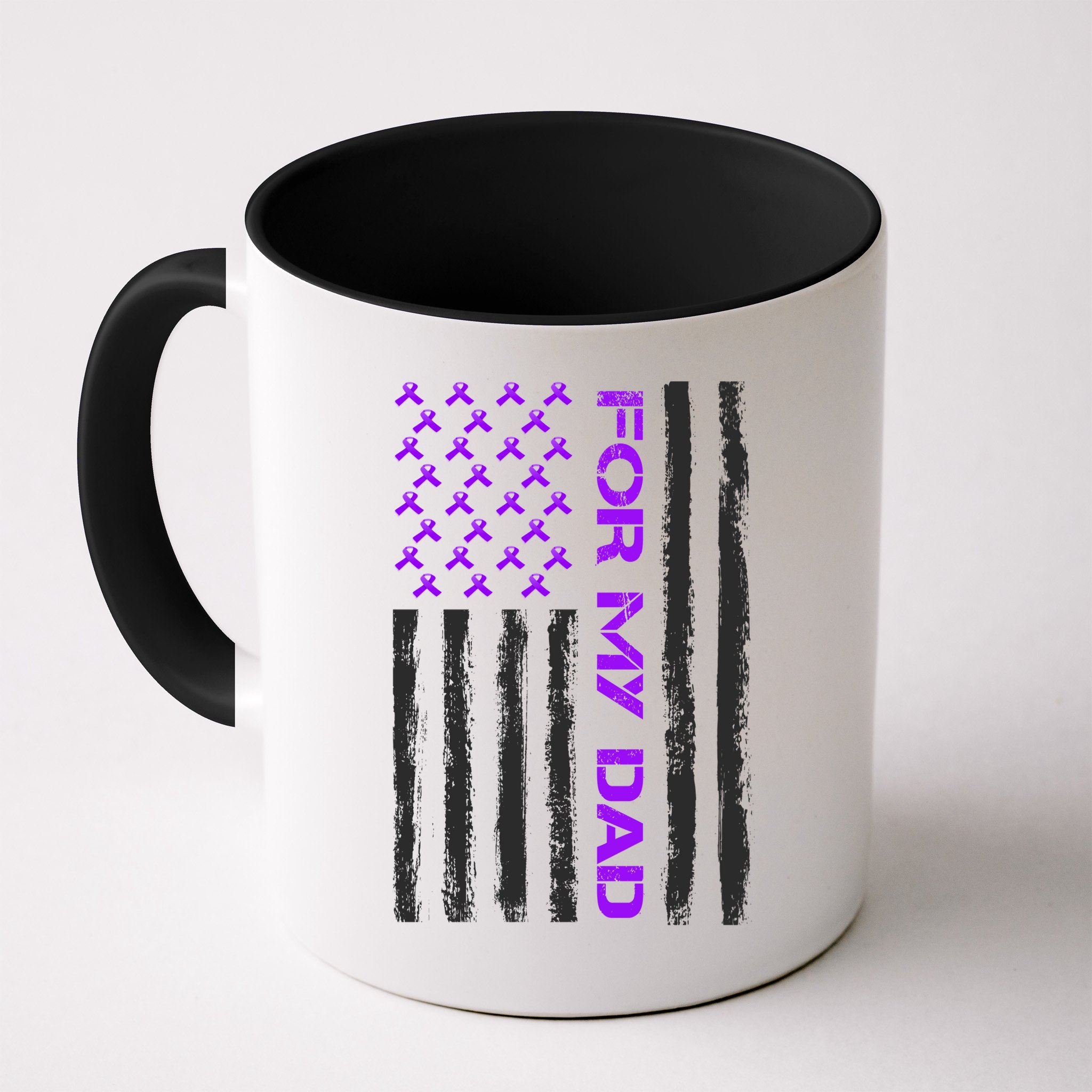 Alzheimer's Awareness For My Dad Support Flag Mug