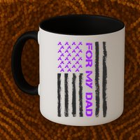 Alzheimer's Awareness For My Dad Support Flag Mug