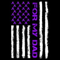 Alzheimer's Awareness For My Dad Support Flag Drawstring Bag