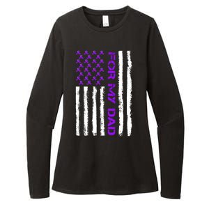 Alzheimer's Awareness For My Dad Support Flag Womens CVC Long Sleeve Shirt