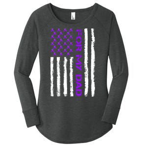 Alzheimer's Awareness For My Dad Support Flag Women's Perfect Tri Tunic Long Sleeve Shirt