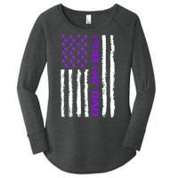 Alzheimer's Awareness For My Dad Support Flag Women's Perfect Tri Tunic Long Sleeve Shirt