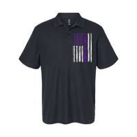 Alzheimer's Awareness For My Dad Support Flag Softstyle Adult Sport Polo