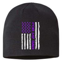 Alzheimer's Awareness For My Dad Support Flag Sustainable Beanie