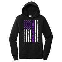 Alzheimer's Awareness For My Dad Support Flag Women's Pullover Hoodie