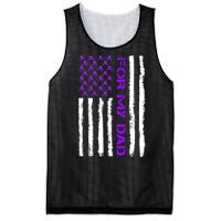 Alzheimer's Awareness For My Dad Support Flag Mesh Reversible Basketball Jersey Tank