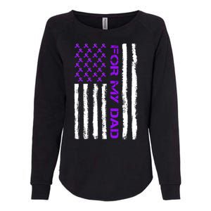 Alzheimer's Awareness For My Dad Support Flag Womens California Wash Sweatshirt