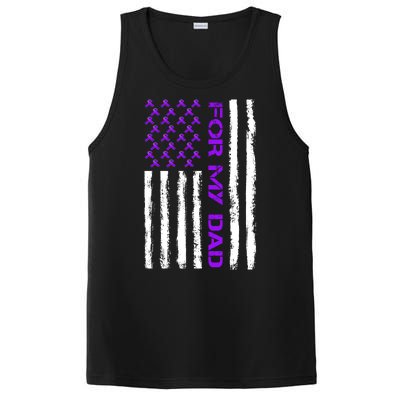 Alzheimer's Awareness For My Dad Support Flag PosiCharge Competitor Tank