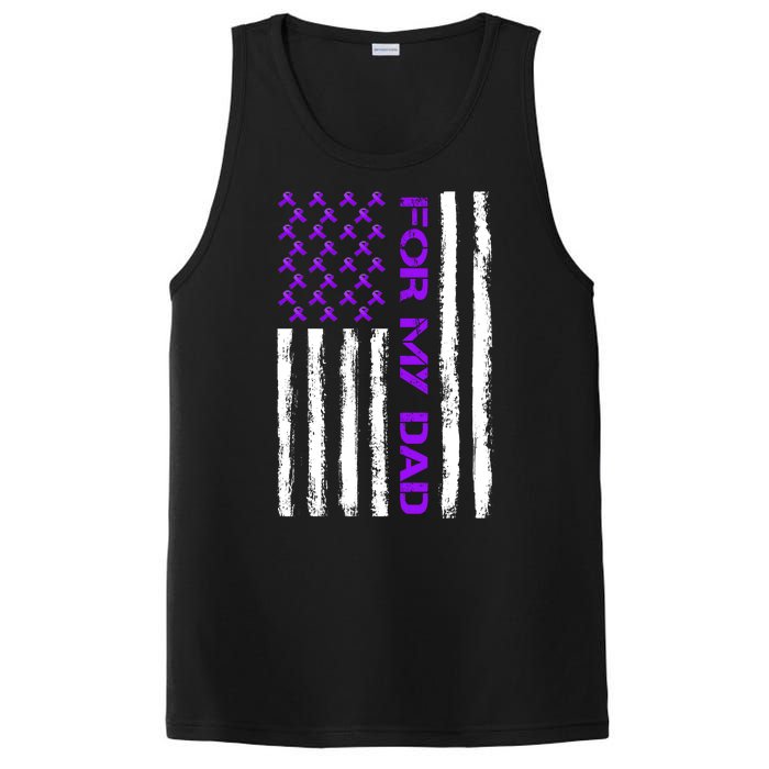 Alzheimer's Awareness For My Dad Support Flag PosiCharge Competitor Tank