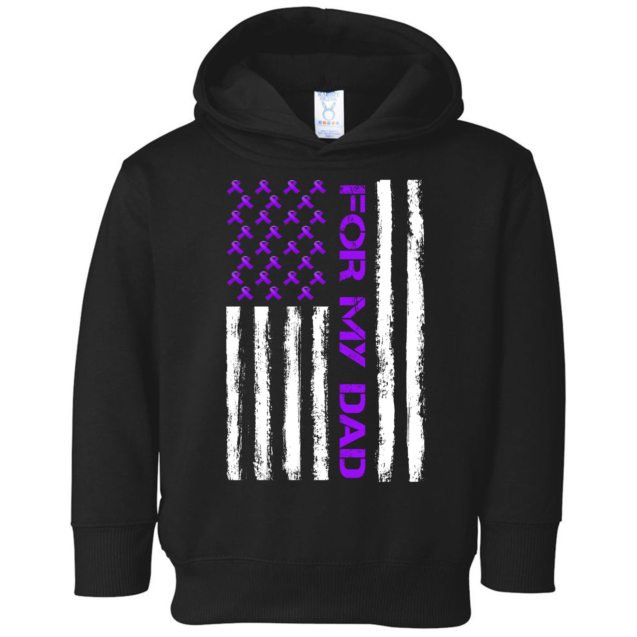 Alzheimer's Awareness For My Dad Support Flag Toddler Hoodie