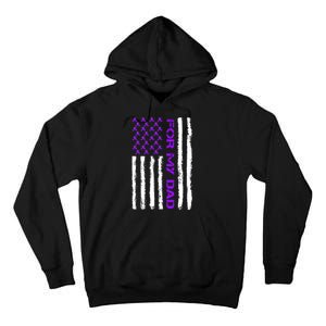 Alzheimer's Awareness For My Dad Support Flag Tall Hoodie