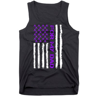 Alzheimer's Awareness For My Dad Support Flag Tank Top