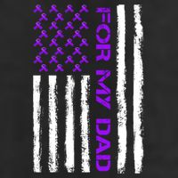 Alzheimer's Awareness For My Dad Support Flag Golf Towel