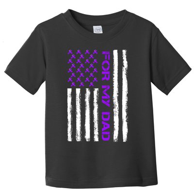 Alzheimer's Awareness For My Dad Support Flag Toddler T-Shirt