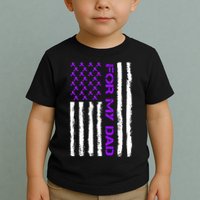 Alzheimer's Awareness For My Dad Support Flag Toddler T-Shirt