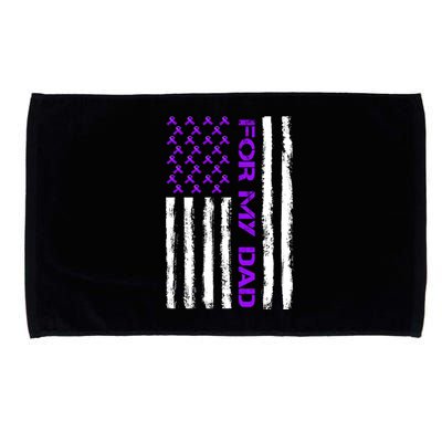 Alzheimer's Awareness For My Dad Support Flag Microfiber Hand Towel