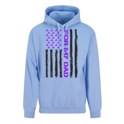 Alzheimer's Awareness For My Dad Support Flag Unisex Surf Hoodie