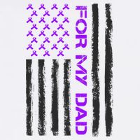 Alzheimer's Awareness For My Dad Support Flag Garment-Dyed Sweatshirt
