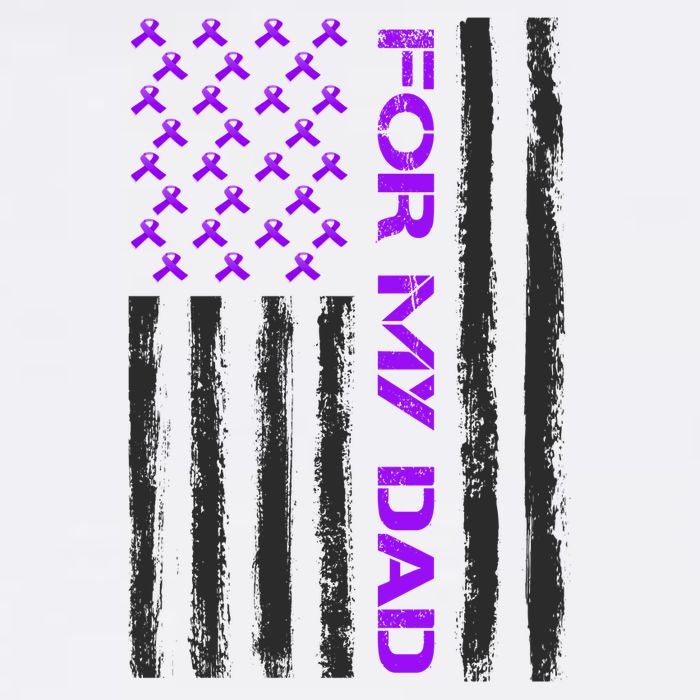 Alzheimer's Awareness For My Dad Support Flag Garment-Dyed Sweatshirt